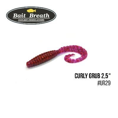 Bait Breath Curly Grub 2,5" (12шт) (Ur29 Chameleon／Red・seed) FS0011513 фото