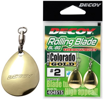 Пелюстка Decoy BL-8 Rolling Blade CR Gold #1 (2 шт/уп) 1562.09.56 фото